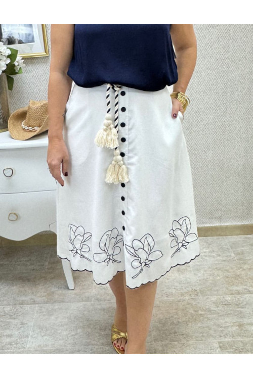 Falda bordada amichi Marino