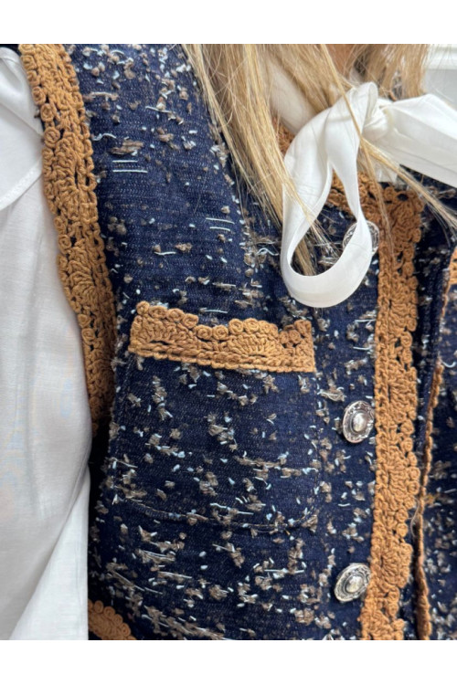 Chaleco channel filo camel