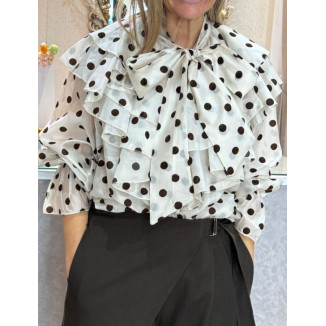 Camisa lunares terciopelo