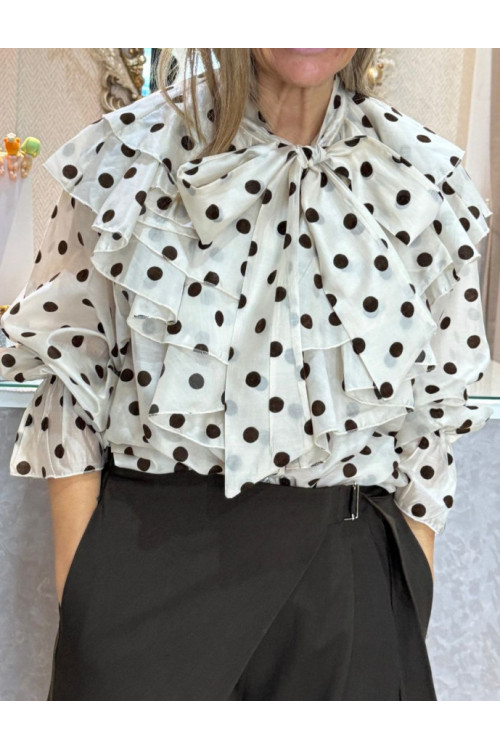 Camisa lunares terciopelo