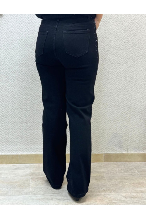 Vaquero negro brillos