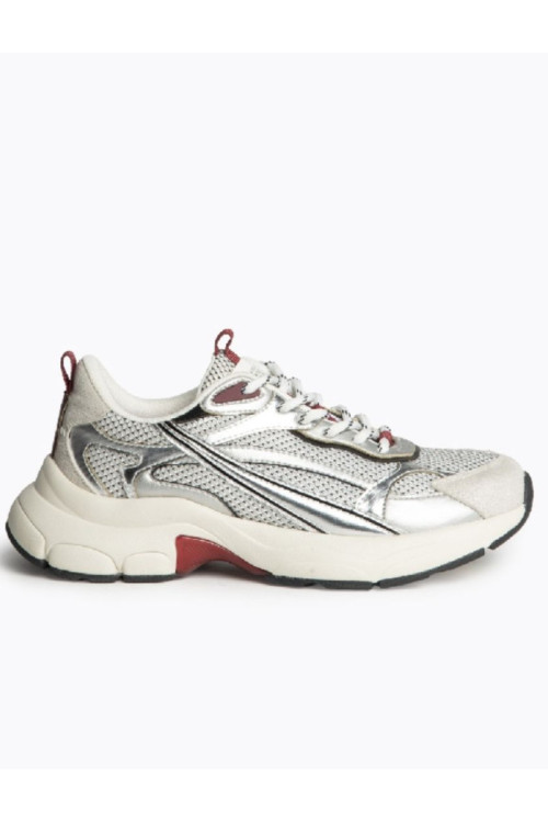 Deportivas plata/burdeos