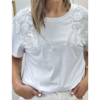 camiseta ramillete brillo