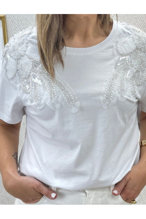 camiseta ramillete brillo