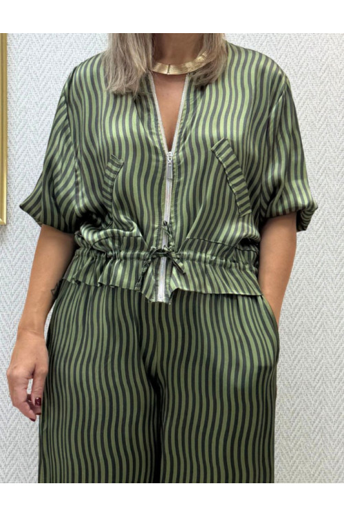 Bomber cremallera diseño lurex