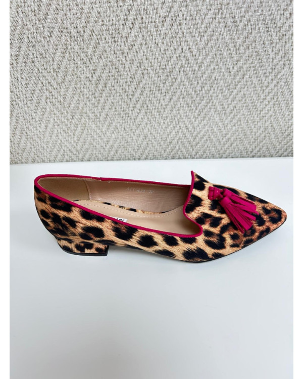 mocasin print fucsia-