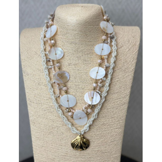 Collar nácar triple