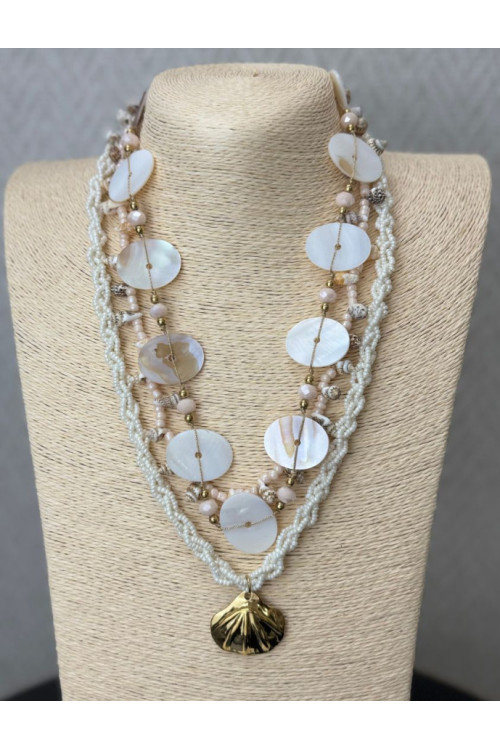 Collar nácar triple