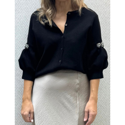 Rebeca manga brillo botones Rebeca manga brillo botones