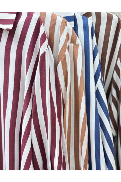 Camisa rayas encajes