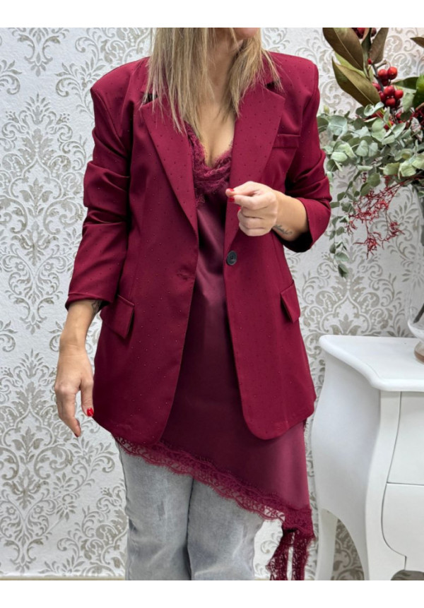Blazer strass burdeos