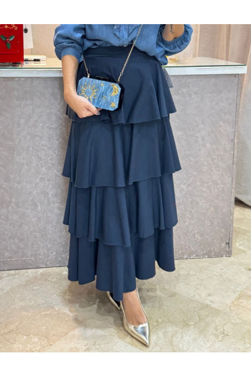 Falda volantes vaquera