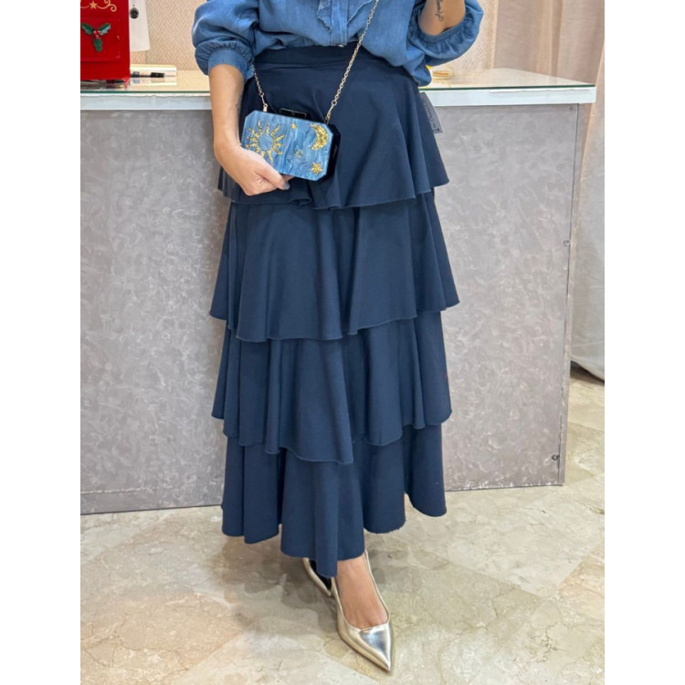 Falda volantes vaquera