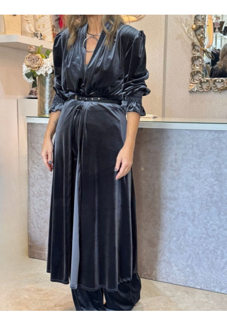 Kimono terciopelo hombrera