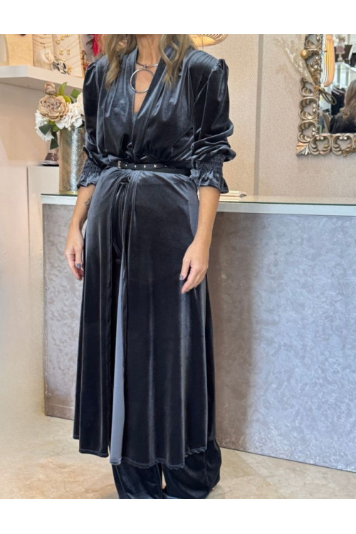 Kimono terciopelo hombrera