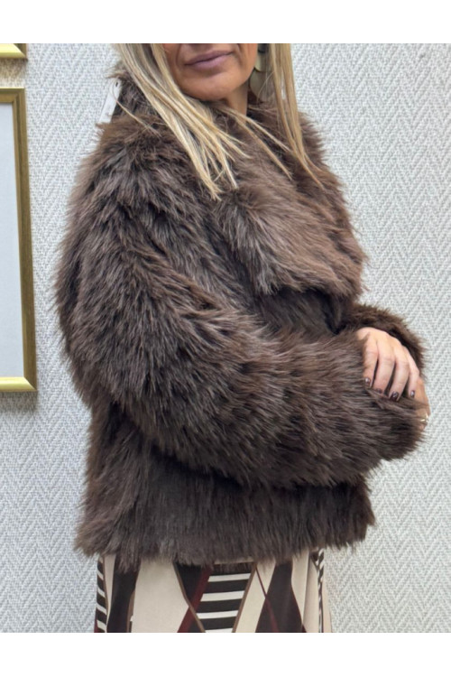 Chaqueta pelo reina choco