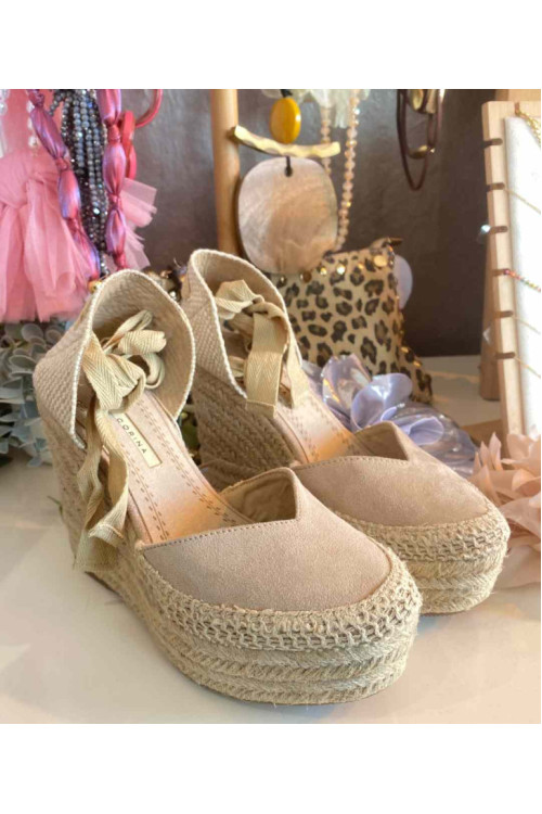 Esparteñas ante beige-