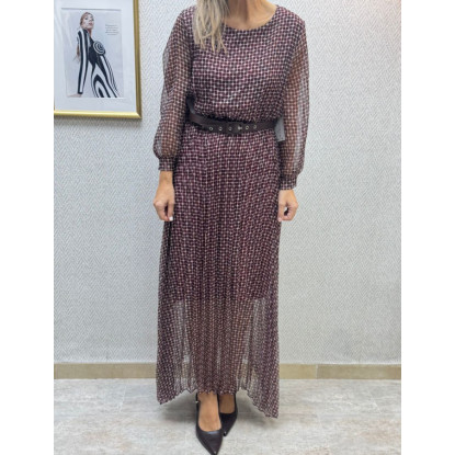 Vestido pliegues cinturon