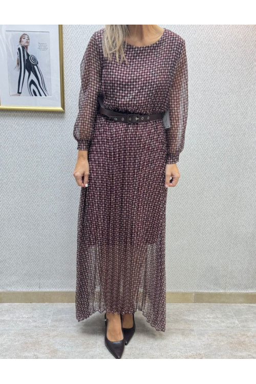 Vestido pliegues cinturon