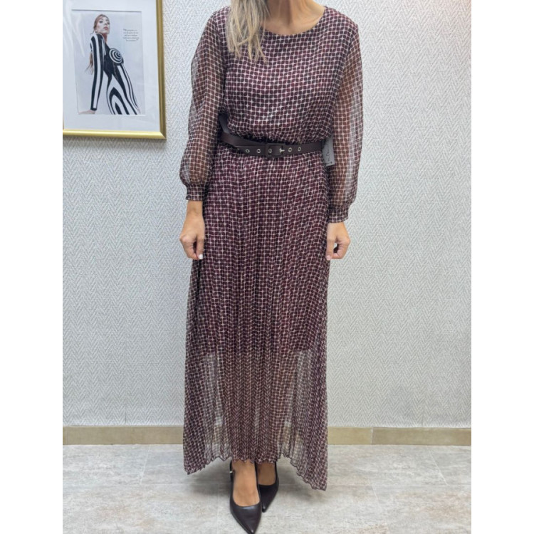 Vestido pliegues cinturon