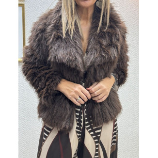 Chaqueta pelo reina choco