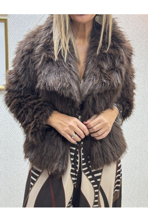 Chaqueta pelo reina choco