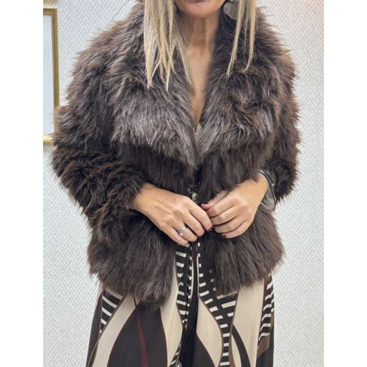 Chaqueta pelo reina choco