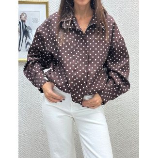 Chaqueta lunares cremallera