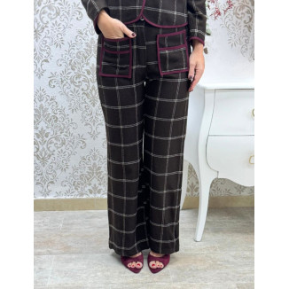 pant cuadros vivo burdeos