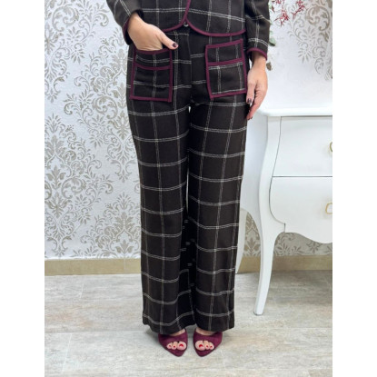 pant cuadros vivo burdeos