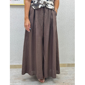 Pantalón lino palazzo