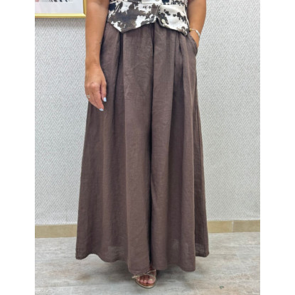 Pantalón lino palazzo