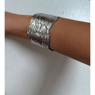 Brazalete plata ondas