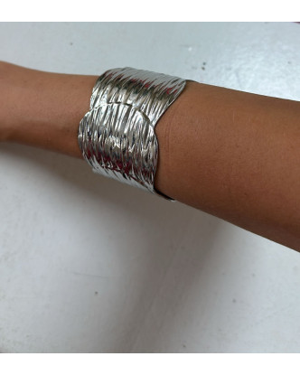 Brazalete plata ondas