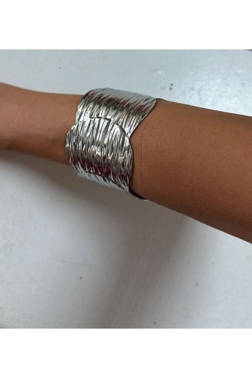 Brazalete plata ondas