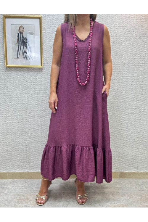 Vestido pico puntilla