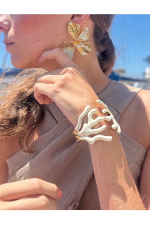Brazalete coral blanco