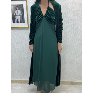 vest estola verde-
