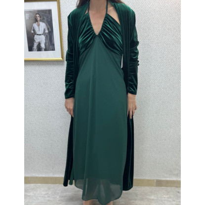 vest estola verde-
