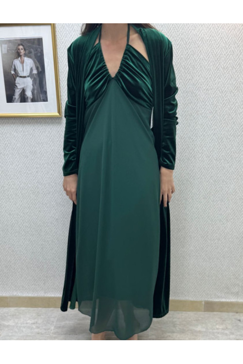vest estola verde-