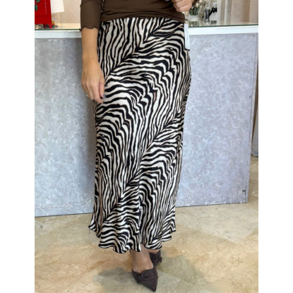 Falda motivos satinada