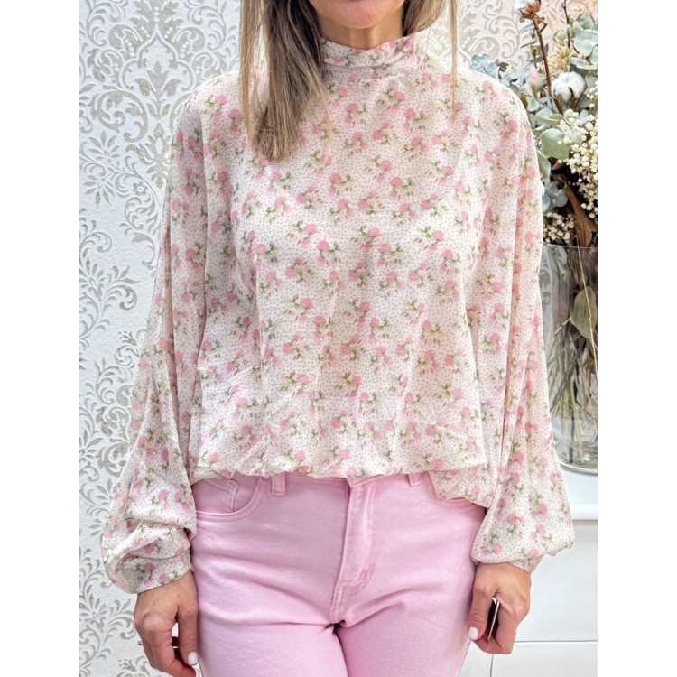 Blusa flores gasa