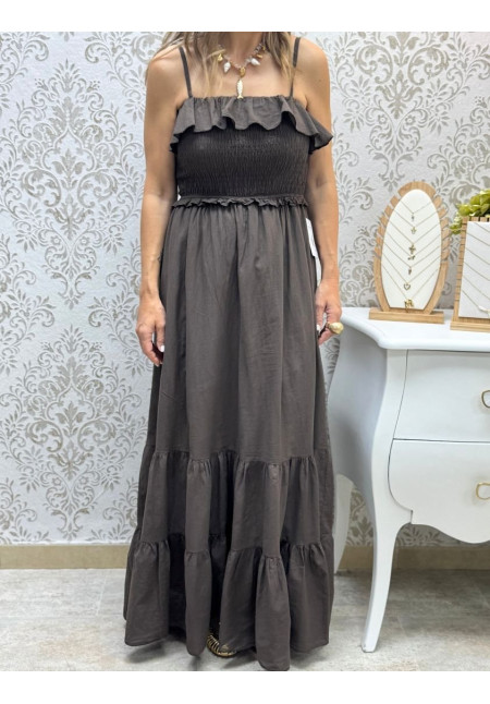 Vestido tirantes fruncido