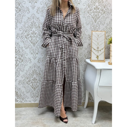 Camisero vichy choco