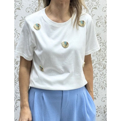 camiseta concha brillos camiseta concha brillos