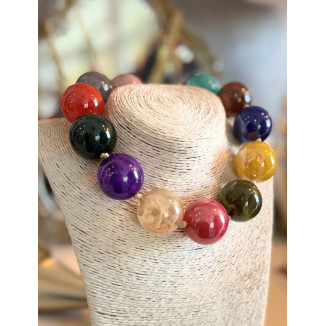 Collar bolas multicolor
