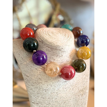 Collar bolas multicolor