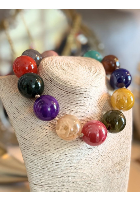 Collar bolas multicolor