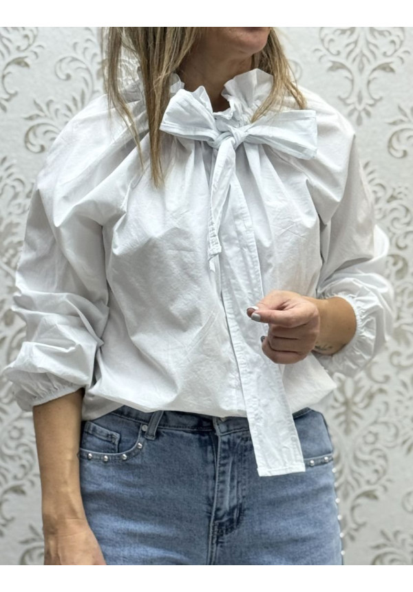 Blusa cuello rizado
