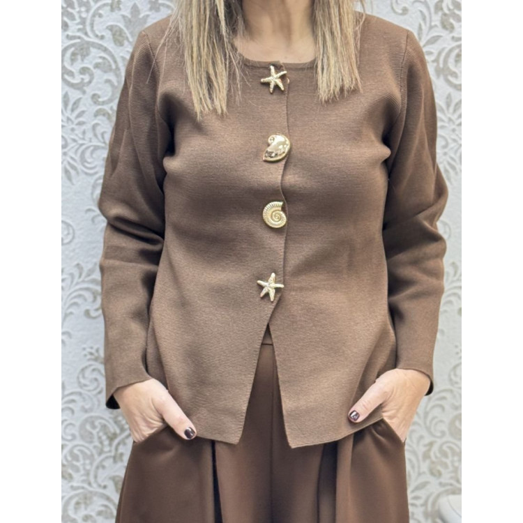 Chaqueta choco conchas